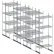 Nexel® Rayonnage au sol sur rails haute densité, 7 éléments, acier inoxydable, 36" de largeur x 18" de profondeur x 76" de hauteur, longueur 13'