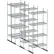 Nexel® Rayonnage au sol sur rails haute densité, 4 éléments, acier inoxydable, 36" de largeur x 18" de profondeur x 76" de hauteur, longueur 9'