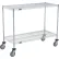 Nexel®, 2 Shelf, Shelf Cart, Chrome, 24"W x 18"D x 40"H, Poly Casters, 4 Swivel