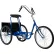Tricycle Global Industrial™ avec coffre de rangement, roues de 24 pouces, bleu