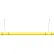 Barre de signalisation Global Industrial™, 80" de long, jaune avec bande rouge, en PEHD
