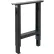 Pied en C à hauteur réglable Global Industrial™ pour établi standard, 61 cm de profondeur, noir