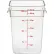 Récipient alimentaire Cambro® Camsquare® avec poignée, 11-1/4" de longueur x 12-1/4" de largeur x 15-3/4" de hauteur, transparent - Lot de 6