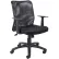 Chaise de bureau Interion® Mesh avec accoudoirs réglables et dossier mi-haut, tissu, noir