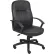 Fauteuil de direction Interion® à dossier haut et accoudoirs fixes, en cuir synthétique, noir