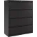 Armoire à dossiers latérale Hirsh Industries® série HL1000®, 42" de large, 4 tiroirs, noire