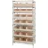Étagère Quantum® à 8 niveaux avec bacs chromés, 91,4 cm (L) x 45,7 cm (P) x 188 cm (H), 21 bacs empilables, ivoire