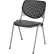 Chaise empilable KFI avec dossier perforé - Assise en plastique - Noire - Série KOOL - Lot de 4