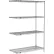 Nexel® tablettes, rayonnage en fil métallique époxy Nexelate® Silver, module d'extension, 24" de largeur x 14" de profondeur x 74" de hauteur