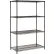 Nexel® 4 Shelf, Black Epoxy Wire Shelving Unit, Starter, 24"W x 24"D x 63"H