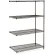 Nexel® étagères, étagère en fil métallique avec revêtement époxy noir, module d'extension, 24" de largeur x 24" de profondeur x 63" de hauteur