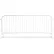 Queue Solutions CrowdMaster™ 1000 : barrière en acier, 100" de long x 43" de haut, pieds en forme de pont, blanche