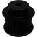 Powerhouse 26-8M30-6FS6 Steel / Black Oxide 26 Tooth 2.607" Pitch Plain Bore Pulley - Pkg Qty 5