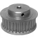 Powerhouse 34-5M15-6FA3 Aluminum / Clear Anodized 34 Tooth 2.13" Pitch Finished Bore Pulley - Pkg Qty 5
