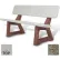 Banc résidentiel en béton Bohlmann 58", avec dossier, assise en galets de rivière polis couleur beige, pieds en calcaire gris