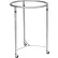 Panier à linge rond chromé Blickman 2025, 25" de diamètre x 35" de hauteur