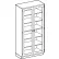Blickman L35HAS Stainless Steel Medical Cabinet with Glass Doors, 5 Shelves, 35"W x 18"D x 84"H