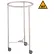 Panier rond Blickman, en acier inoxydable, 18" de diamètre, 35" de hauteur, roulettes de 2" conformes aux normes MR