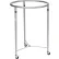 Blickman Round Hamper, Stainless Steel, 25" Diameter, 35"H, 2" Hard Rubber Casters