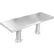 Blickman Gowning Bench w/ 2 Legs & w/o Backrest, Floor Mounted, 48"W x 16"D x 18"H, Stainless Steel