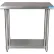 BK Resources 304 Stainless Steel Table, 24 x 24", Adjustable Undershelf, 16 Gauge