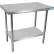 Table en acier inoxydable BK Resources 430, 24 x 24 pouces, tablette inférieure réglable, calibre 18