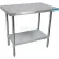 BK Resources 430 Stainless Steel Table, 24 x 24", Galvanized Undershelf, 18 Gauge