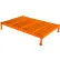 Plateforme de travail en acier Ballymore 36 x 24, à hauteur réglable et ultra-résistante, orange, hauteur 9 - 14" - AWP9-2436-O
