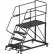 Plateforme de travail mobile en acier ultra-résistante à 4 marches avec mains courantes - Plateforme de 24" x 72" - SEP4-24-72PD