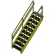 Bluff OSHA 10 Step Steel Stairway, 36"W, 87"H, Yellow