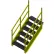 Escalier en acier à marches en escalier « Bluff » conforme aux normes OSHA, 12, 36 de largeur, 105 de hauteur, jaune