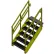 Bluff OSHA 6 Step Steel Stairway, 36"W, 52"H, Yellow
