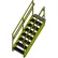 Bluff OSHA 8 Step Steel Stairway, 36"W, 71"H, Yellow