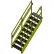 Bluff OSHA 9 Step Steel Stairway, 36"W, 82"H, Yellow