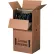 Boîtes en carton ondulé pour rangement de vêtements, 23 3/4" de longueur x 20 1/2" de largeur x 46 1/8" de hauteur, papier kraft - Lot de 5
