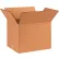 Boîtes en carton ondulé à double paroi Global Industrial™ pour usage intensif, 15" de longueur x 12" de largeur x 12" de hauteur, papier kraft - Lot de 15