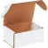 Global Industrial™ Corrugated Outside Tuck Mailers, 7-5/8"L x 5-7/16"W x 3-9/16"H, White - Pkg Qty 25