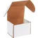 Global Industrial™ Corrugated Outside Tuck Mailers, 7-5/8"L x 6"W x 5-7/16"H, White - Pkg Qty 25