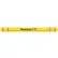 Barre de sécurité, diamètre 7", longueur 80", jaune avec bande rouge