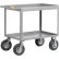 Chariot de transport « Little Giant® » à plateau rembourré, avec tablette de 3" de profondeur, capacité de 1 200 lb, 48" de longueur x 24" de largeur x 36" de hauteur, gris