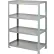 Little Giant® 4 Shelf, HD Welded Steel Open Shelving, 36"W x 24"D x 72"H, Starter, 12 GA, Gray