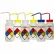 Flacons de lavage Bel-Art en LDPE 117160050, 500 ml, étiquette assortie, large goulot, lot de 6