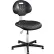 Chaise en polyuréthane pour salle blanche Bevco® Everlast ISO 4, dossier moyen, sans inclinaison, hauteur d'assise 15" - 20", noire