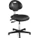 Chaise de salle blanche Bevco® Everlast ISO 4, dossier mi-haut, inclinaison articulée, hauteur d'assise 38 à 51 cm, noire