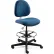 Chaise de bureau ESD Bevco® Lexington à hauteur surélevée, dossier moyen, sans inclinaison, hauteur d'assise : 24" - 34", bleu marine/noir