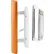 Prime-Line® Sliding Door Handle Set, Wood Handle, White Diecast, C 1204