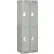 Global Industrial™ 2-Tier 4 Door Locker, Double Pan Door, 24"W x 18"D x 72"H, Gray, Assembled