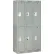 Global Industrial™ 2-Tier 6 Door Locker, Double Pan Door, 36"W x 18"D x 72"H, Gray, Assembled
