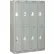 Armoire à casiers Global Industrial™ à 2 niveaux et 8 casiers, portes à double panneau, 48" de largeur x 18" de profondeur x 72" de hauteur, grise, montée