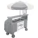 Cambro CVC72191 - Chariot de distribution Camcruiser, 1 bac grand format, profondeur 6", gris granit